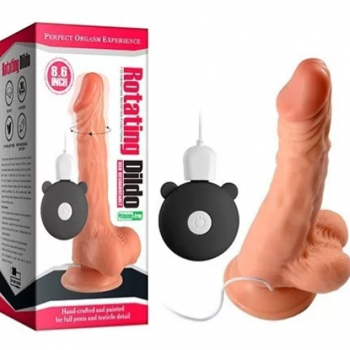 🔄 Dildo Consolador Giratorio con Vibración y Control – 20 cm de Placer Realista