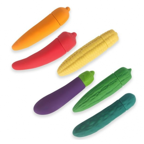 Vibrador en Forma de Verdura x6 – Disfruta lo Natural